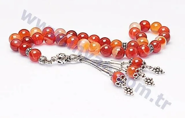 IQRAH Agate Stone Rosary (925 SETTING SILVER)