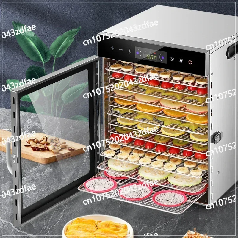 12 Layers Home Use and Commercial Use 220V Fruit Dehydrator Vegetable Snacks Meat Medicinal Materials Fruit Smart Food Air Dryer