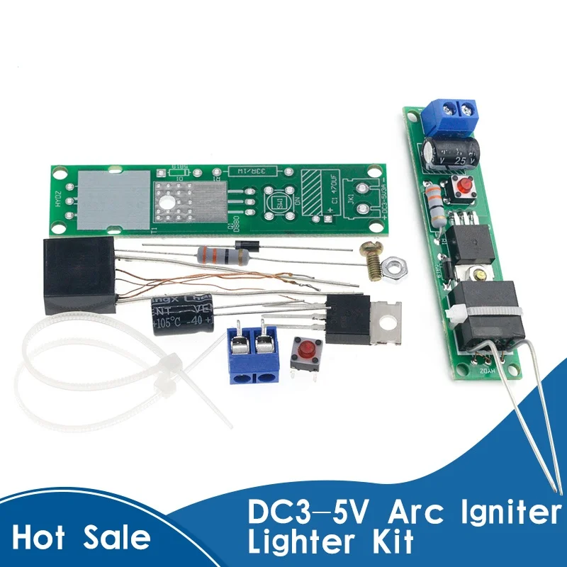 DC3-5V DIY Kit High Voltage Generator Arc Igniter Lighter  for  Electronic Production Suite
