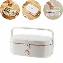 1L Electric Lunch Box 304 Stainless Steel Water-free Heated Lunch Box Portable Outdoor Food Heater Office insulation Lunch Box