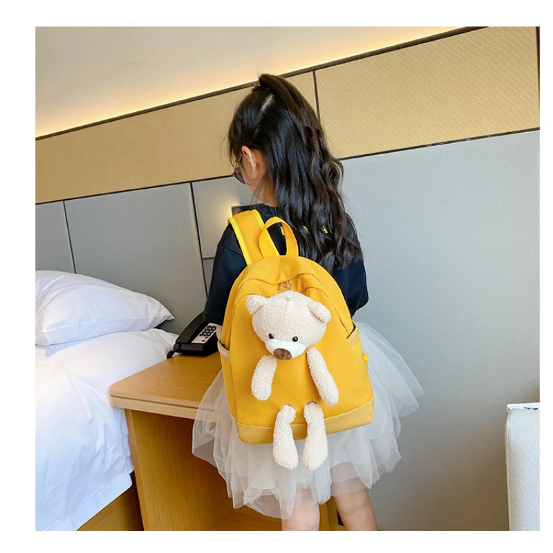 Custom Name Children\'s backpack kindergarten cute cartoon big bear bag girl backpack baby fashion little girl backpack rabbit