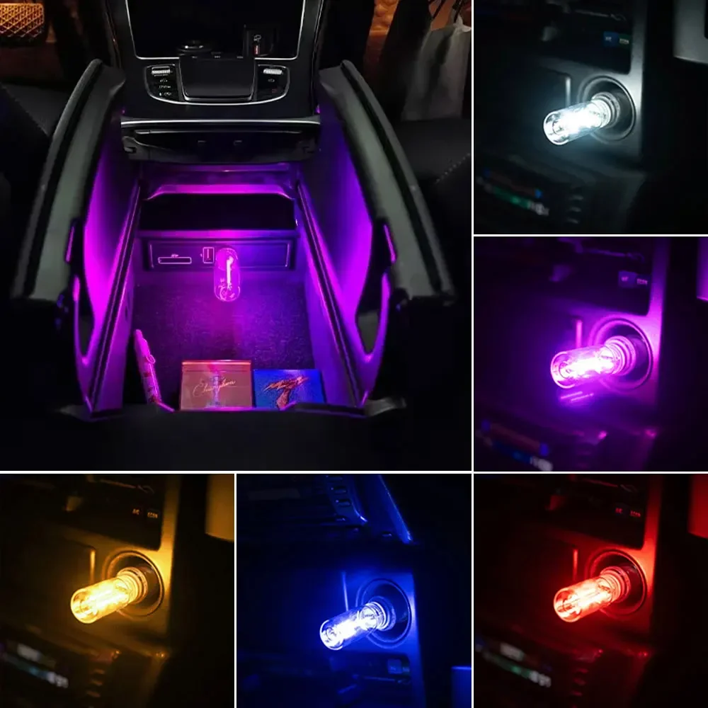 

Автомобильный USB-ночник с сенсорным затемнением, светодиодная лампа накаливания накаливания, лампа с автоматической атмосферой, аварийное освещение, Plug Play