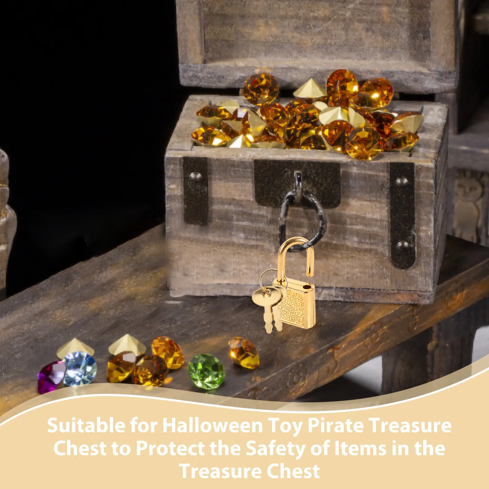 10Sets Small Vintage Padlock with Key Golden Mini Lock for Treasure Box Wooden Box Luggage Suitcase Backpack Travel Bag Diary