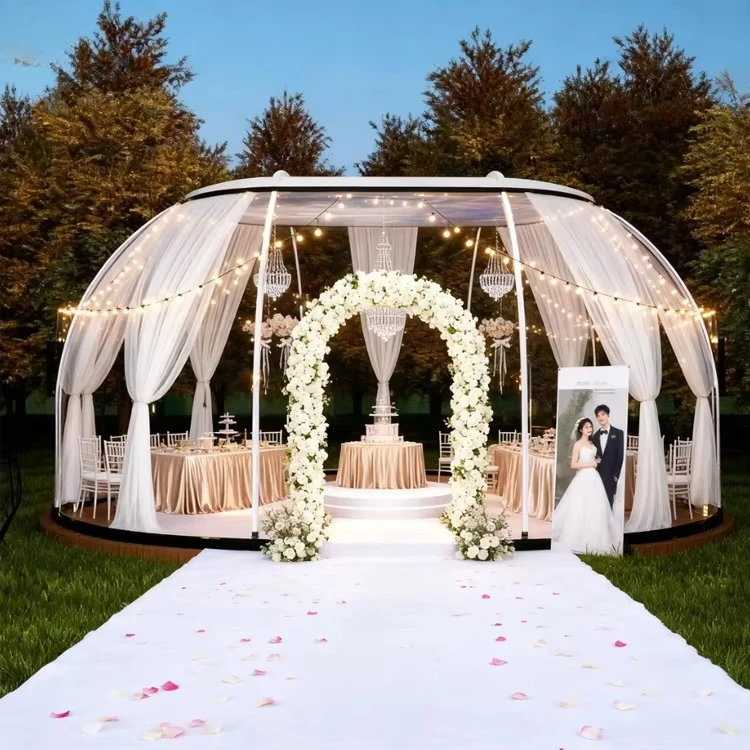 Transparent Starry Sky Bubble House Customizable Pop up Glamping Pod Outdoor Tent for Wedding Party Gathering Event Venue