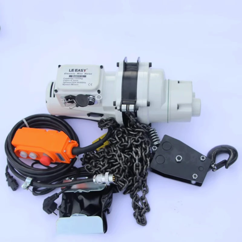 Electric Chain Hoist 220V Brushless 500kg 3M Small Silent Chain Hoist Small Crane Hoist