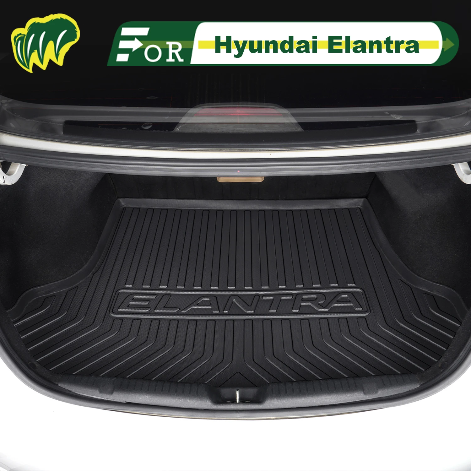 

For Hyundai Elantra 2012-2016 TPE Custom Fit Car Trunk Mat All Season Cargo Mat 3D Shaped Trunk Liner Rear Trunk Protection Mat