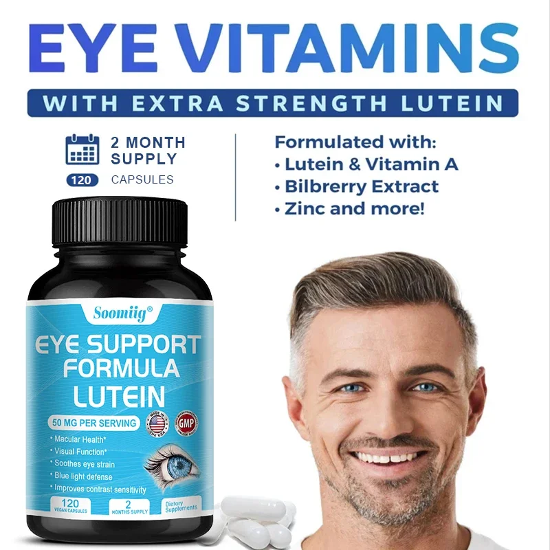 Eye Lutein Capsules – Support Eye Health, Relieve Fatigue, Macular Blue Light Dry Eye and Vision Health – Lutein Blend