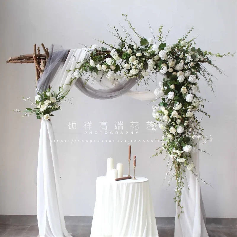 Simulation rose hydrangea Korean arch floral arrangement outdoor wedding wedding decoration shop window decoration flower