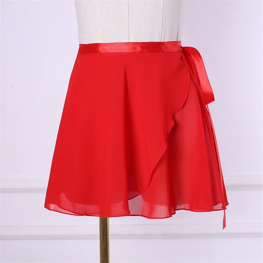 19 لون امرأة الرقص الأساسية الباليه تنورة الفتيات ممارسة الرقص تنورة المرأة الشيفون أداء Dancewear أزياء راقصة الباليه