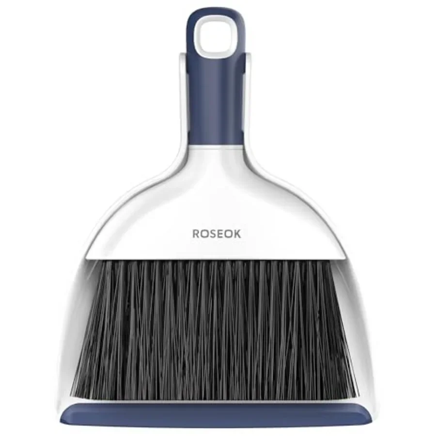 

Mini Broom and Dustpan Set for Cleaning, Compact Desktop Dustpan with Brush for Kitchen Counter, Office, Car, Navy Blue, Pack