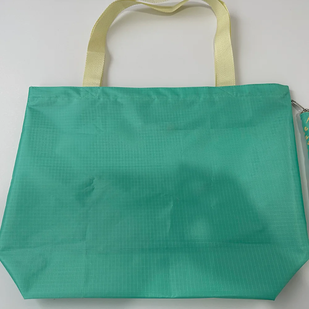 Wholesale High Quality Folding Purse Heave Duty Large Capacity Polyester Shopper Bag Sturdy Durable Tote Bag with Custom Print