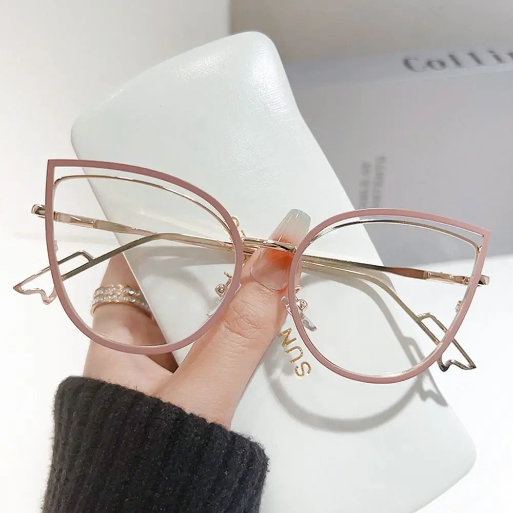 

Eye Protection Anti-Blue Light Glasses Portable Blue Ray Blocking Metal Frame Eyewear Ultralight Round Eyeglasses Office