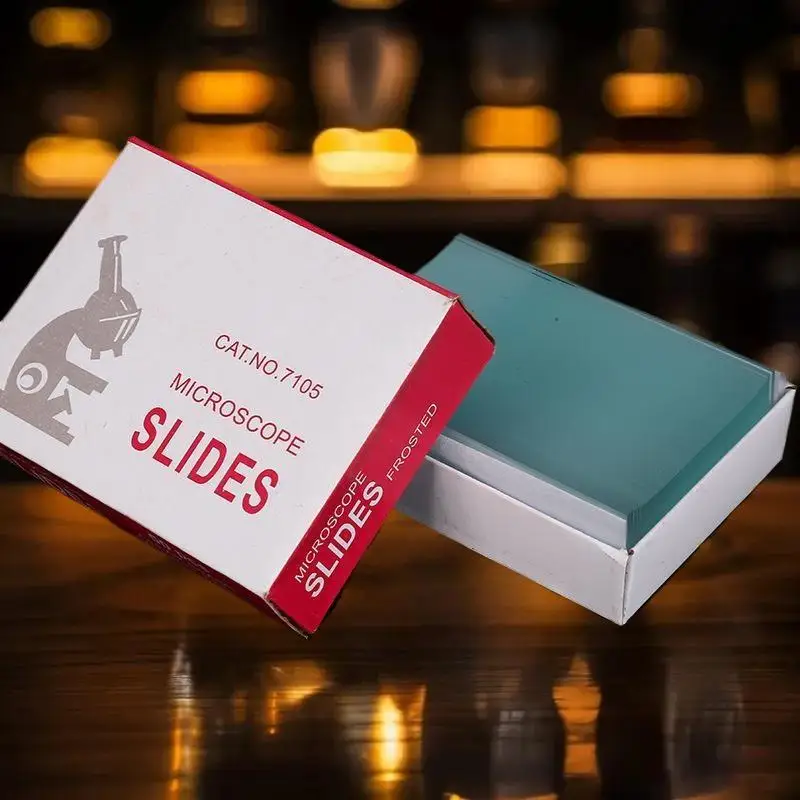 Vetrini per microscopio vuoti in vetro trasparente premium per studio biologico di base 25,4x76,2 mm, 50 pezzi