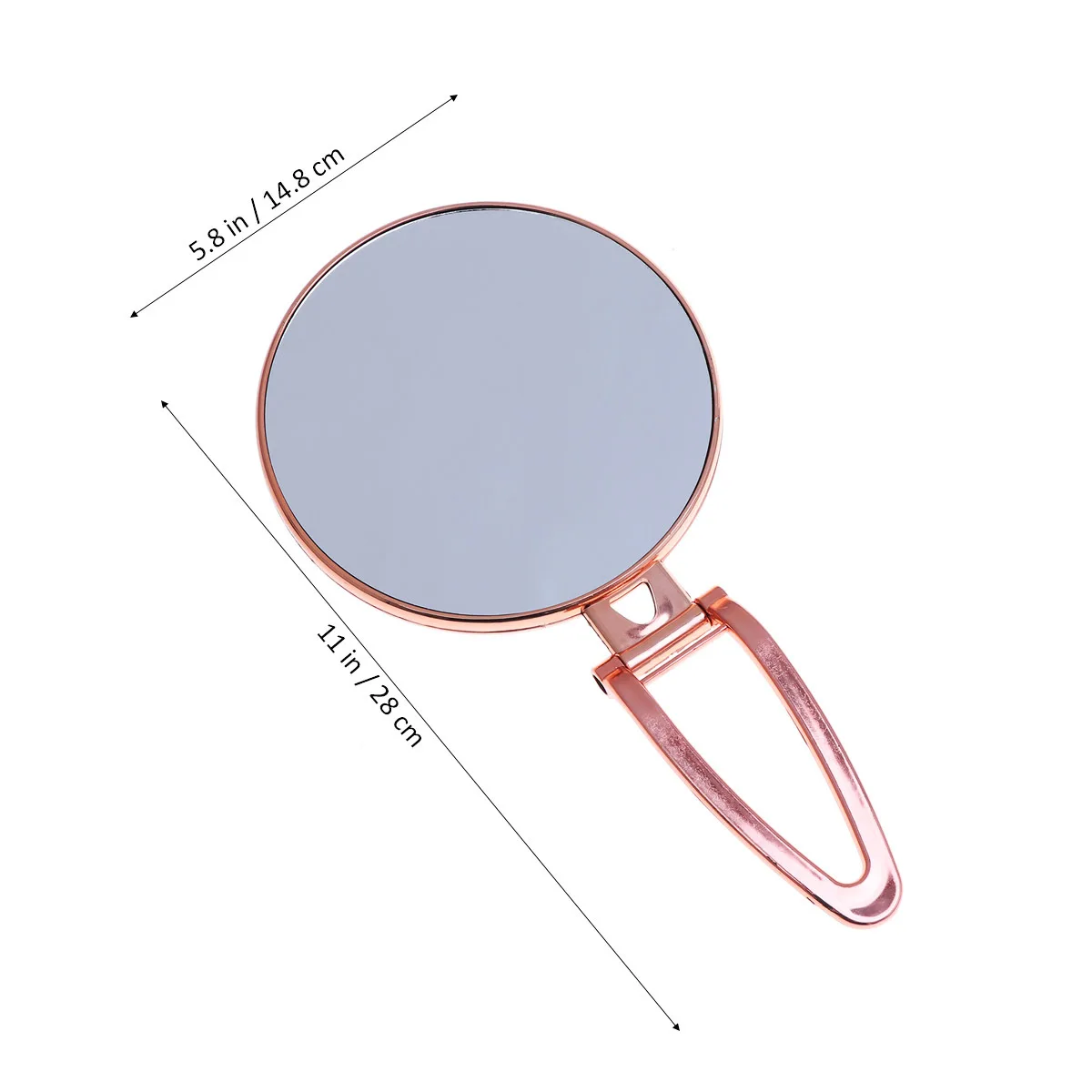 Double-Sided Folding Makeup Mirror Golden Round Compact Portable Mirror Travel Makeup Tool Clear Reflection