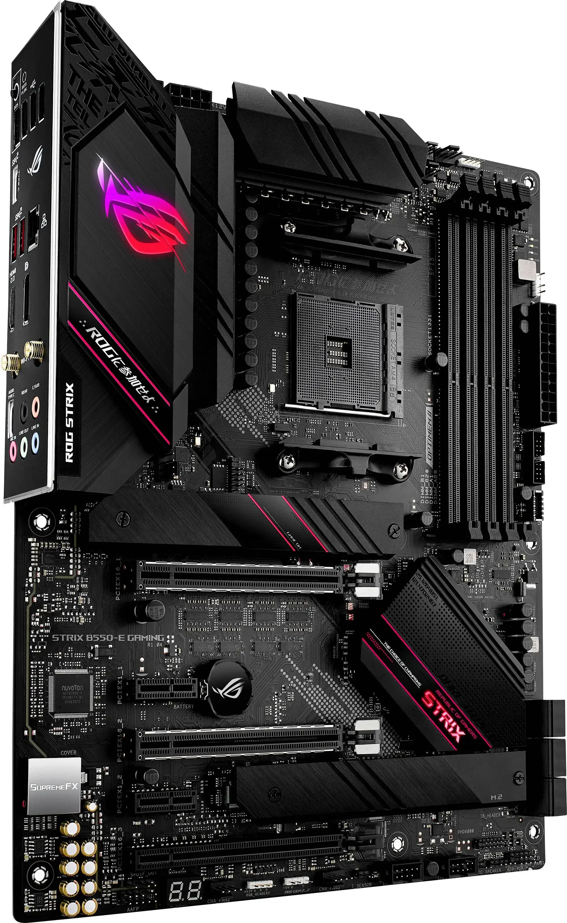 Imagem -02 - Asus-rog Strix B550-e Placa-mãe Gaming Soquete Am4 para Ryzen 5800x 3d 5700x 3d Suporta Dimms 4x Máx. 128gb Ddr4