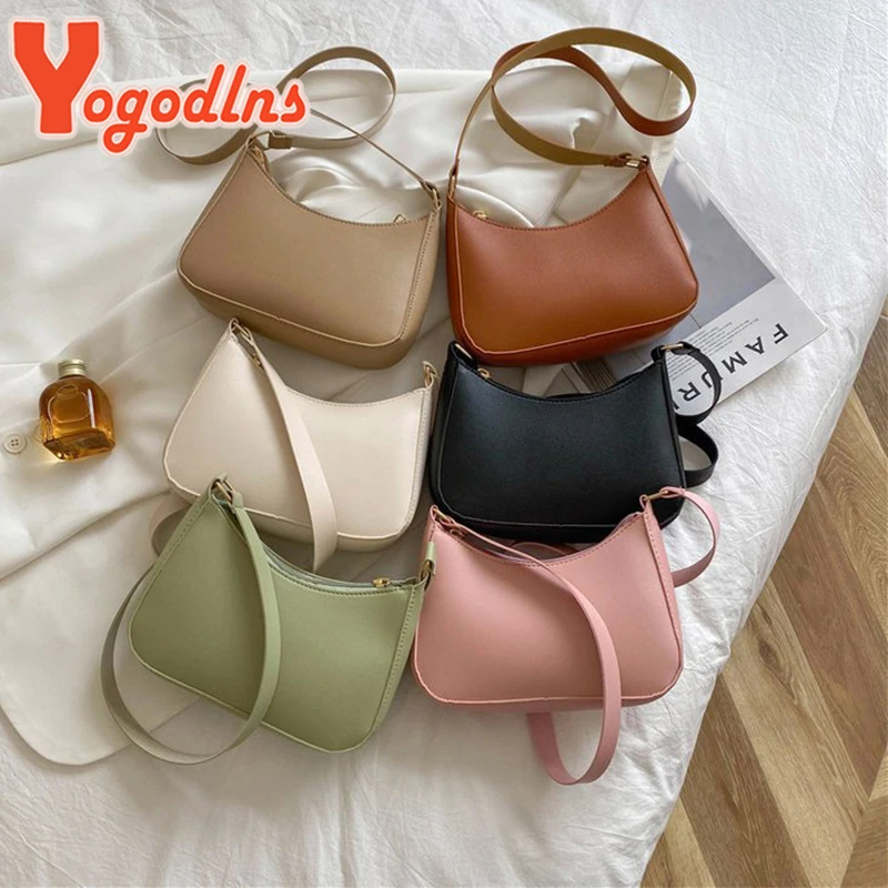 Fashion  Shoulder Bag For Women Casual Solid Color Armpit Bag High Quality Underarm Bag Trendy New Lady Handbag Bolsa