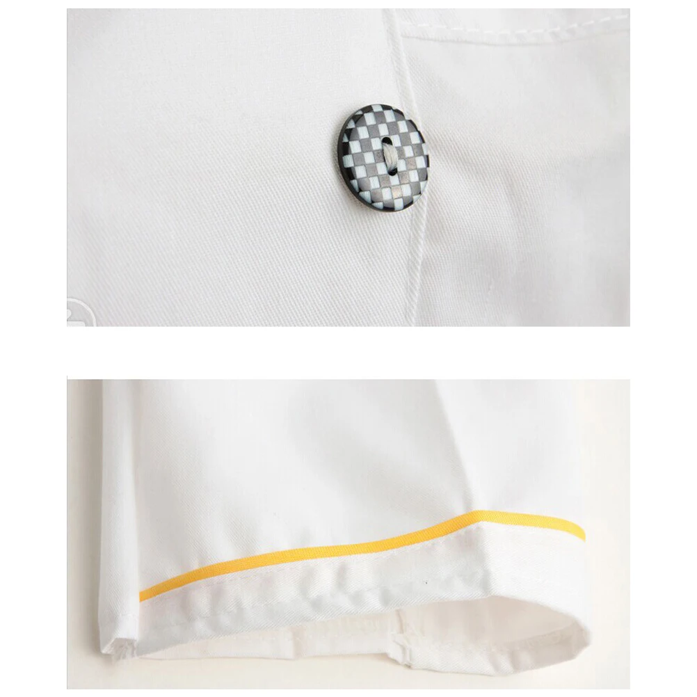 

Long Sleeve Jacket Breathable Wearproof Easy Wash Catering Coats Simple Design Unisex Kitchen Supplies