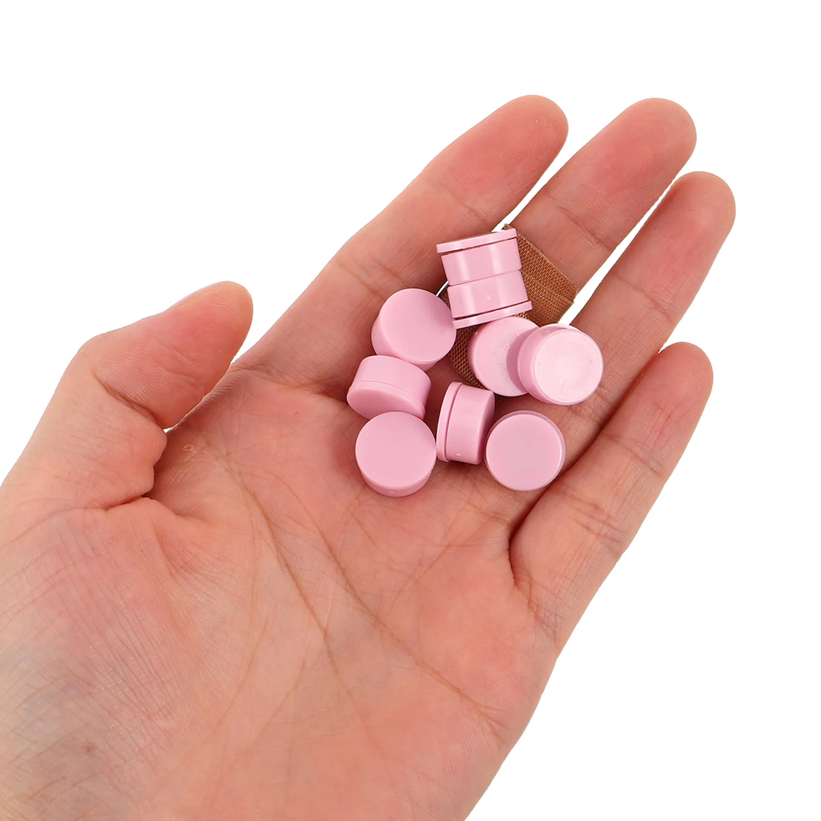 

40Pcs Plastic Nail Art Rotating Charm Bearings Pink 0.5x0.4 Inch High-Speed Rotary Shaft for 3D Nail Design DIY Spinner Jewelry