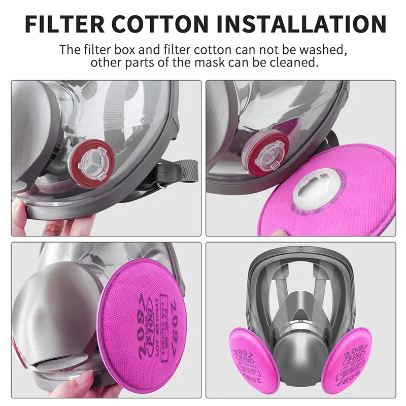 abkl-1-セットフルマスク防塵フィルター付き保護防塵マスク塗装保護用