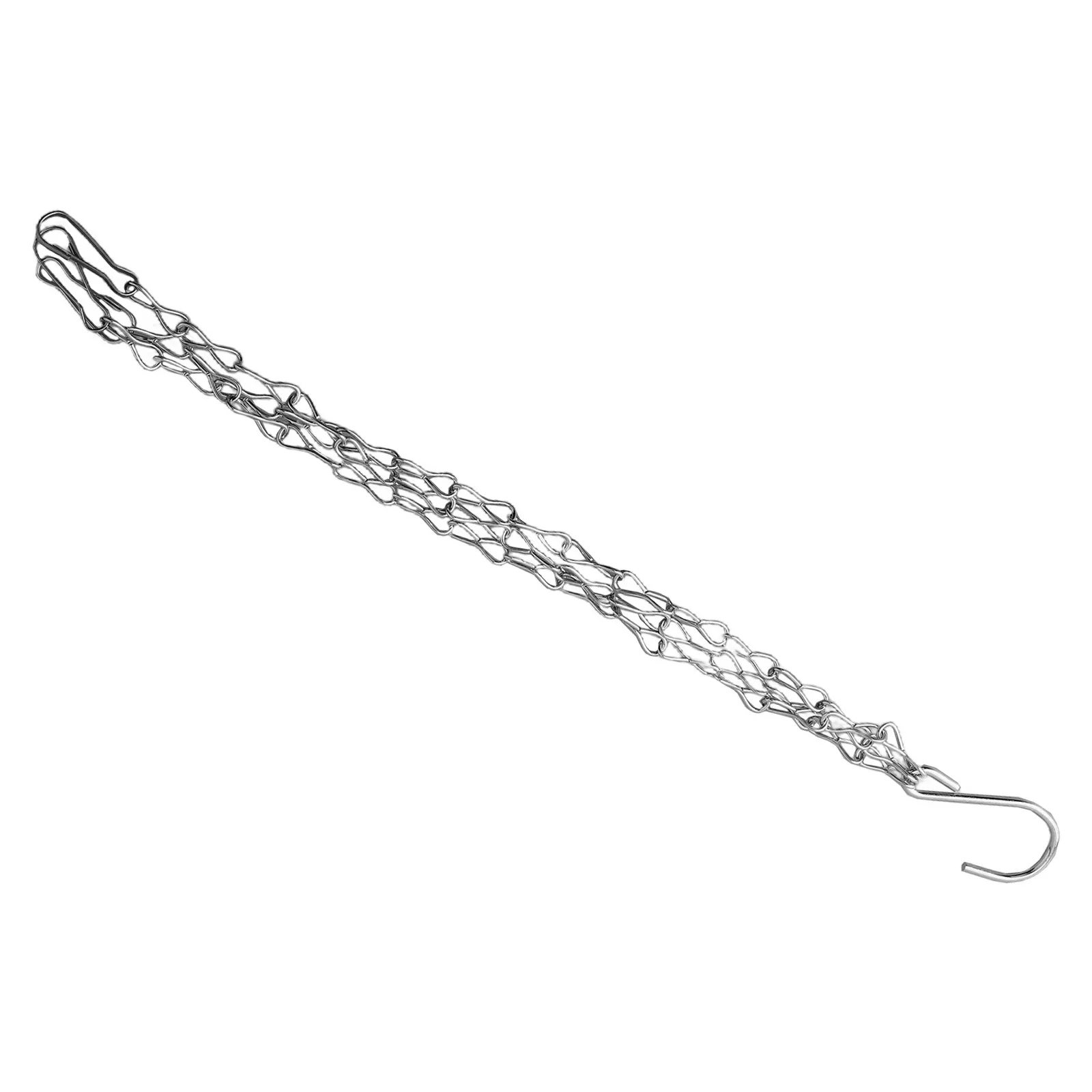 ยี่ห้อใหม่ดอกไม้หม้อแขวนโซ่ 3 Strand กันสนิมเงินทนทานติดตั้งง่ายสวนแขวนตะกร้า