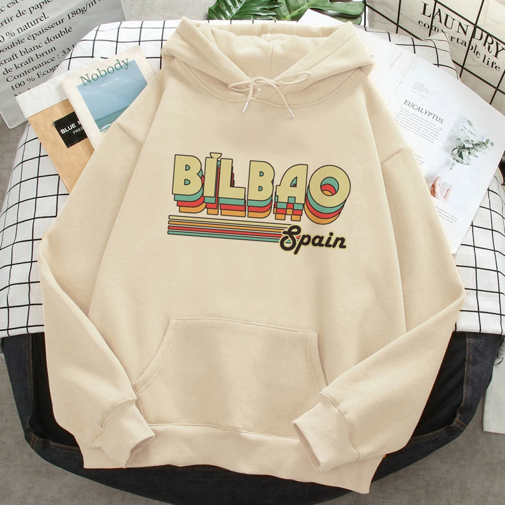 Bilbao Spain hoodies women Korean style gothic long sleeve top 2023 sweatshirts women long sleeve top sweater