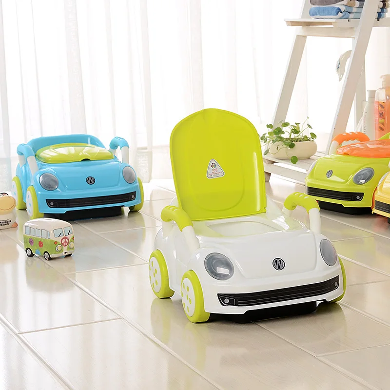 2017 Brand Candy Color Car Style Trainer Plastic Kids Toilet Travel Potty Chair 0-5 Years old Boy&Girl Potties