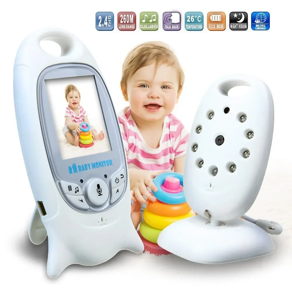 Digital Security Baby Monitors Video  with 2.4GHZ Night Vision Temperature Monitoring 2 Way Talk Talkback System Build-in