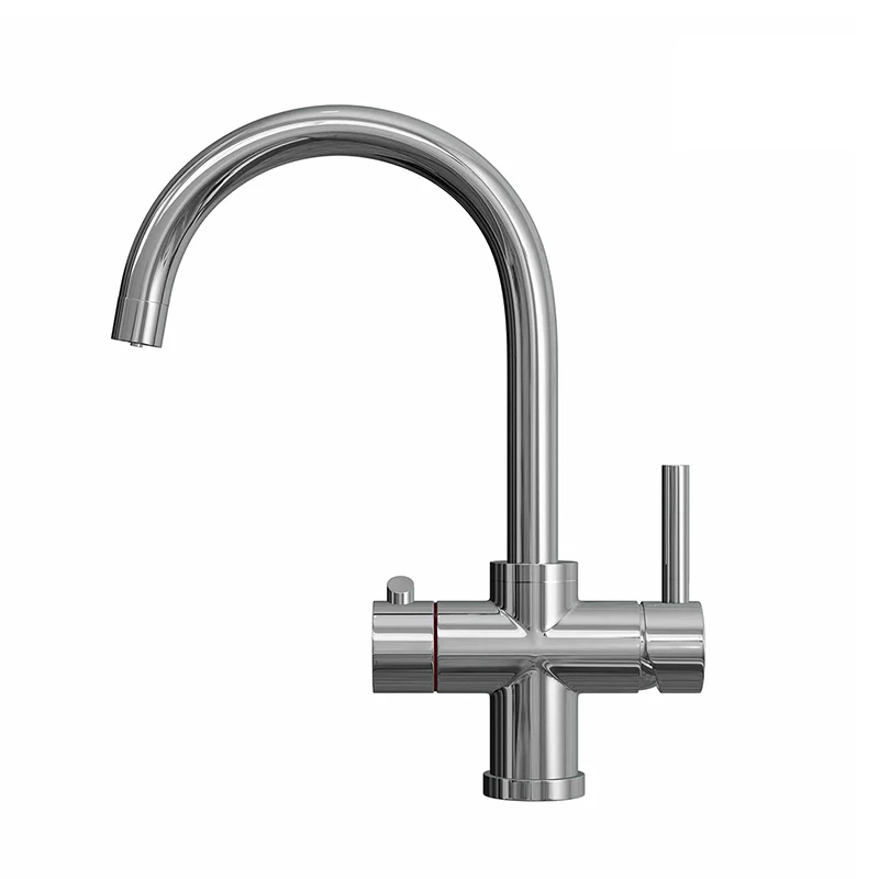 

Modern 3-in-1 Brass Kitchen Taps Two Handle Instant Boiling Water Tap with Hot Cold Mixer Filtration Bathroom Faucet Accessories