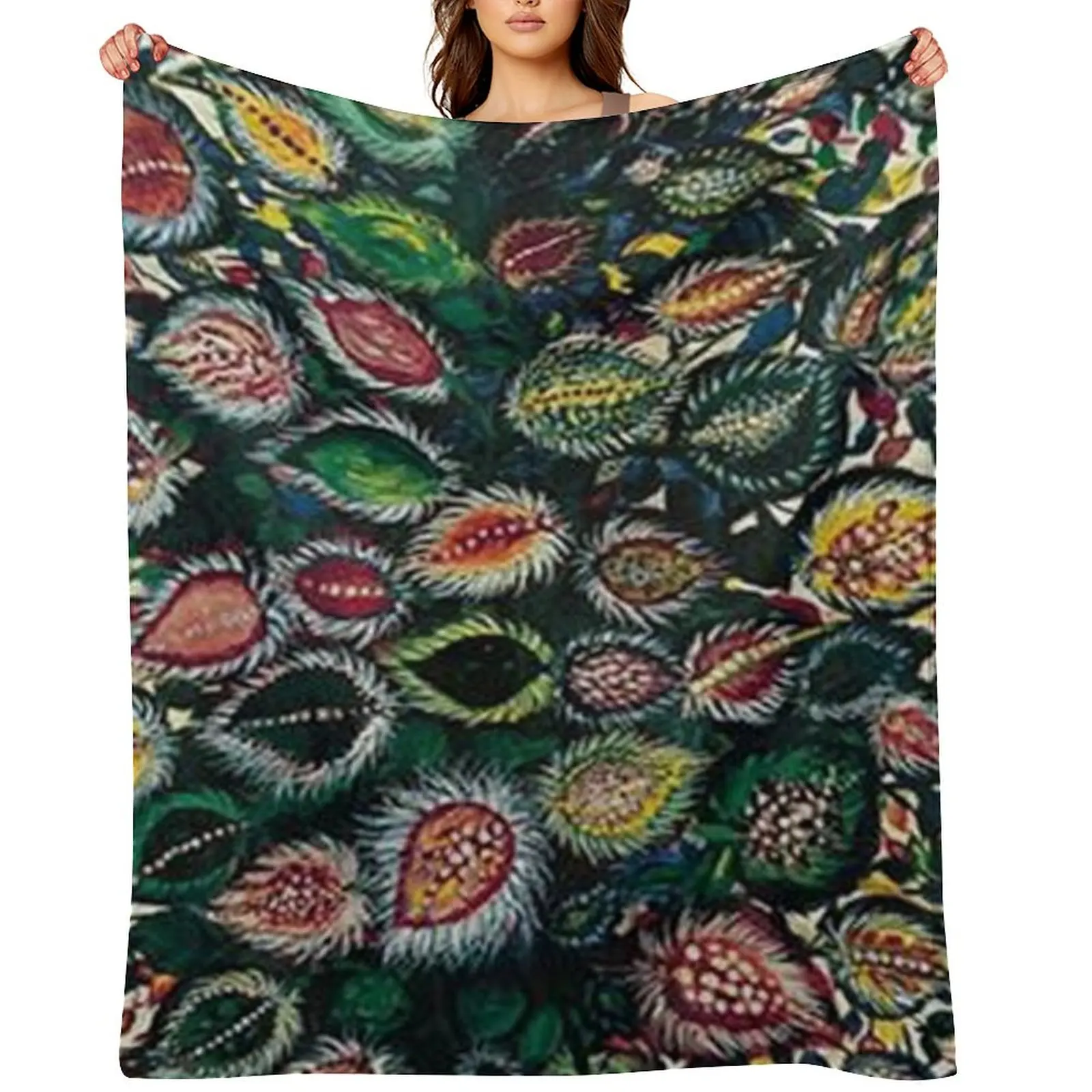 Feuilles - Seraphine Louis - Favourite Artists Collection Throw Blanket Warm Soft Beds anime Decorative Sofas Blankets