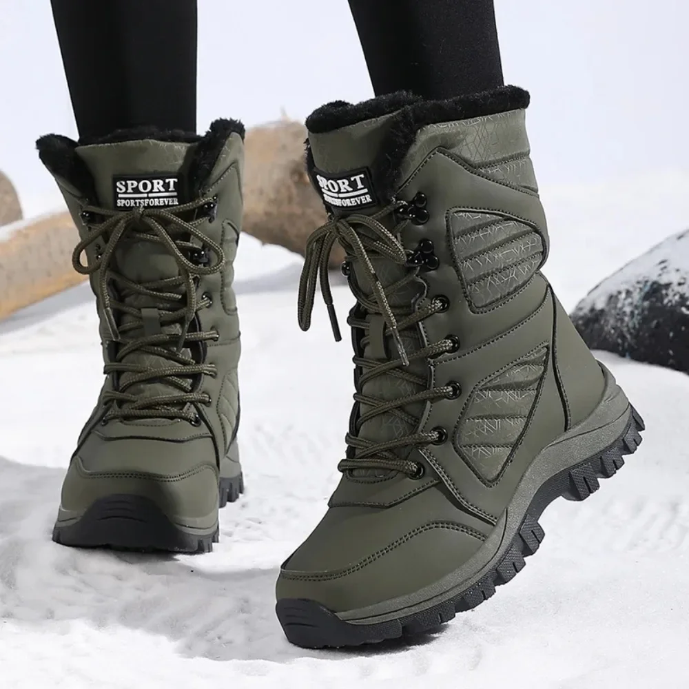 

Winter Women Snow Boot High-top Waterproof Ankle Boots Ladies Thick Plus Warm Snow Hiking Boots Outdoor Cotton Shoes Sneakers