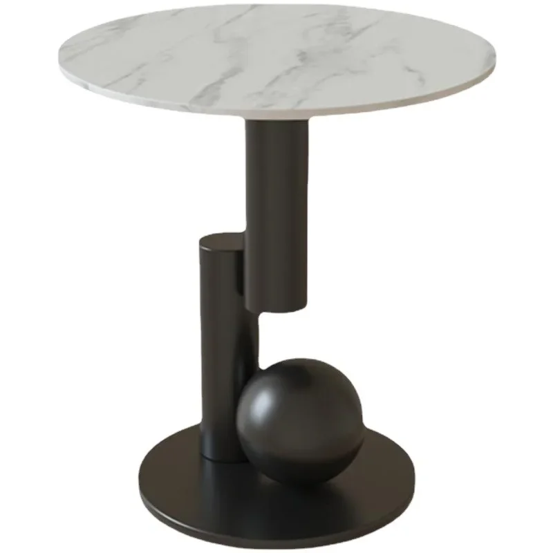

Living room sofa side table balcony small round table Internet celebrity bedside cabinet creative rock slab small side table