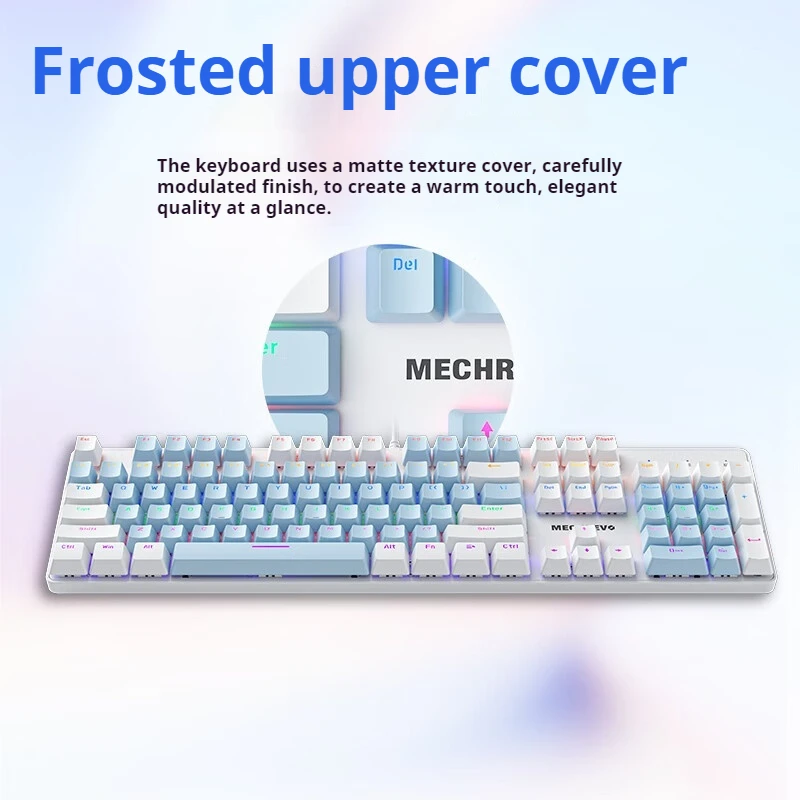 Mechanical Keyboard Wired Keyboard Gaming Keyboard 104 Key Mixed Color Backlit Key Blue Axis Red Axis Gift Competitive Keyboard