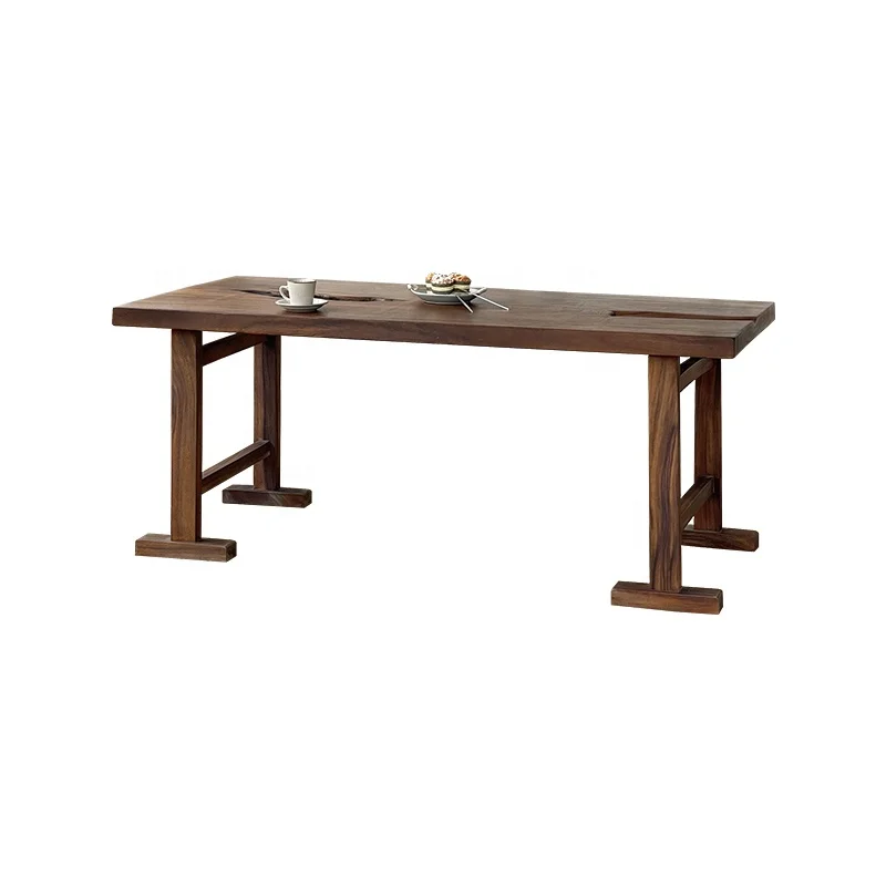 

#ji Wabi Sabi Style Custom Solid Wood Rectangular Dining Table For 4 Hotel & Dining Room Furniture