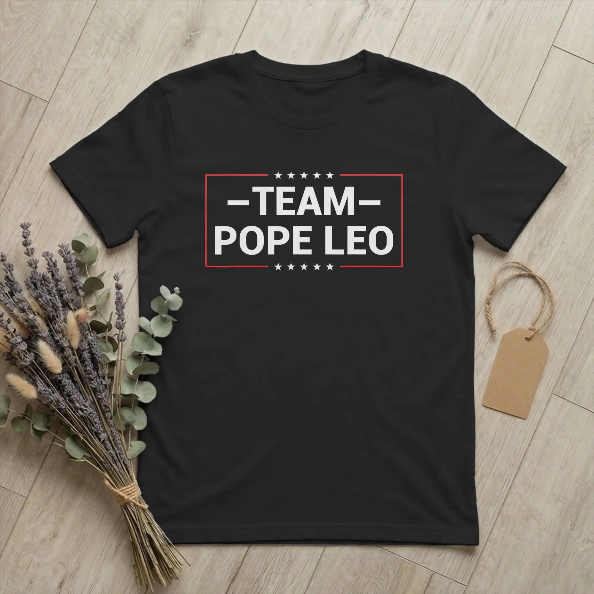 Team Pope Leo XIV T Shirts Men's  Cotton Creative T-Shirts Round Collar Cardinal Robert Prevost Tees Short Sleeve Clothes Gift