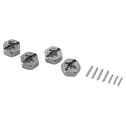 Łącznik ze stopu aluminium 12mm piasta koła ulepszenia Adapter sześciokątny dla Wltoys 144001 1/14 części zamienne do samochodów RC, Grey