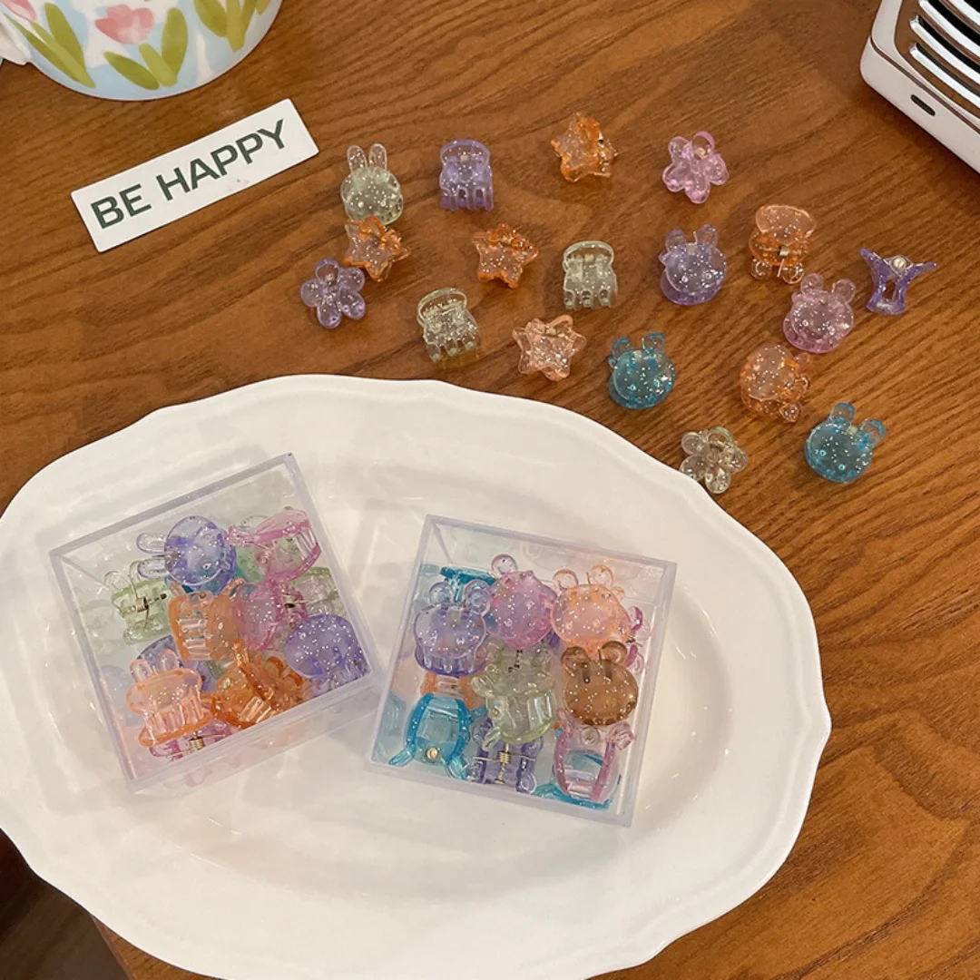 

16Pcs Summer Mini Hair Claws Clips For Baby Gilrs Cartoon Rabbit Fruits Crab Hairpin Barrettes Kids Headwear Fashion Accessories