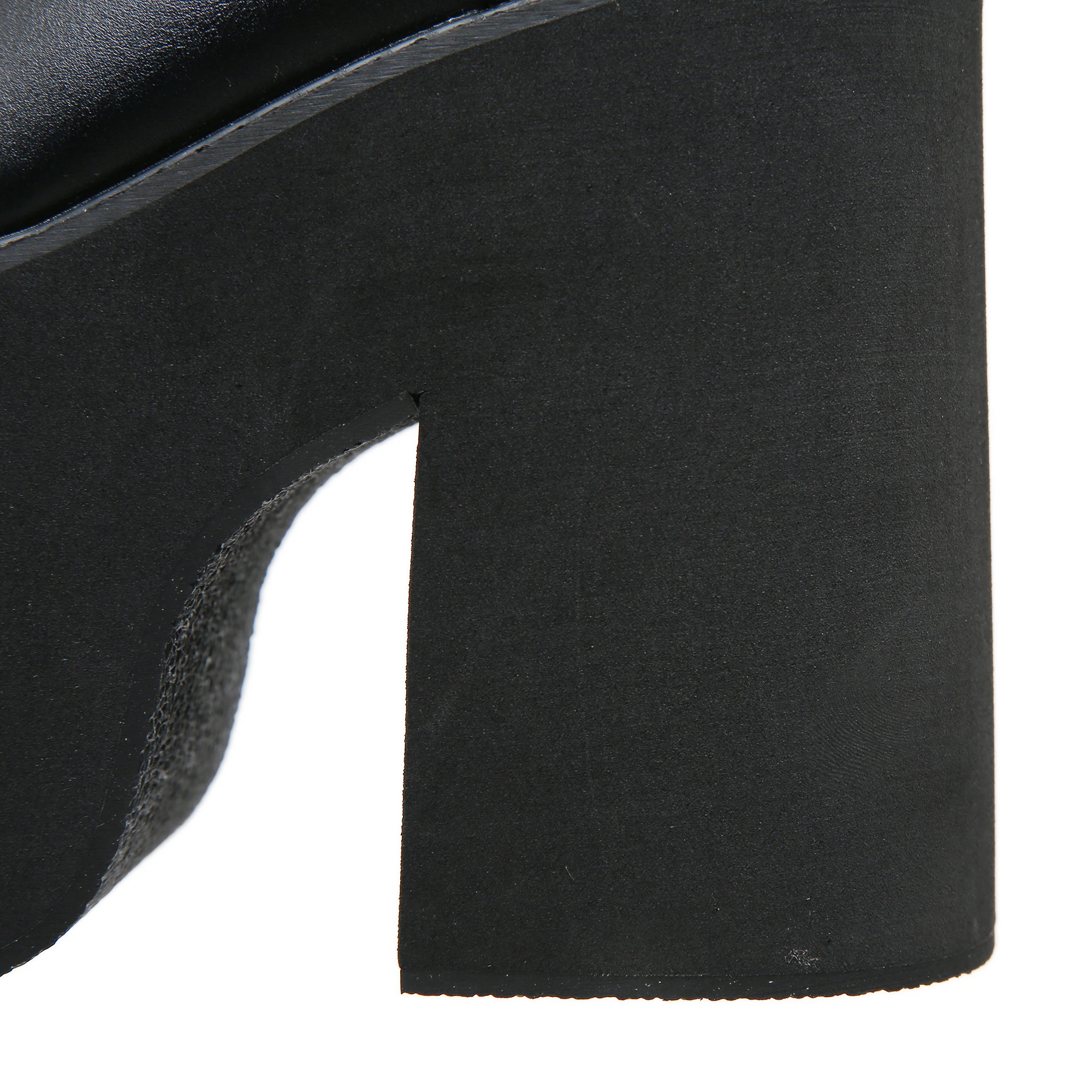 Gdgydh schwarze High Heels für Damen, modische Nietenschuhe mit Blockabsatz, Partyschuhe, Schnürschuhe, Pumps mit erhöhter Plateauabsatzhöhe – Detail 10