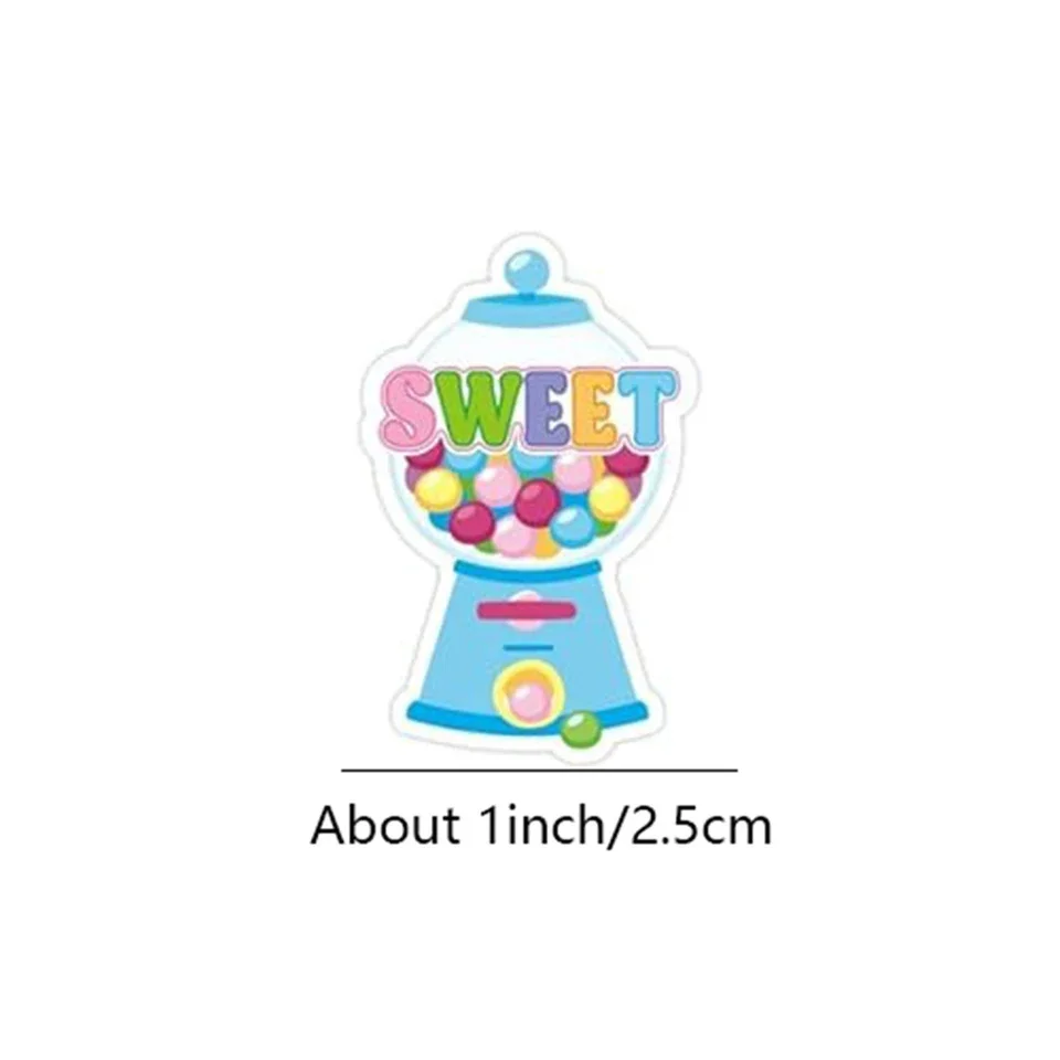 500 pieces per roll vibrant multicolor candy-themed decorative stickers for envelopes crafts weddings baking projects scrapbooks
