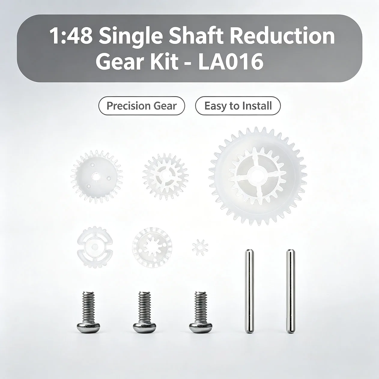 48 Single-Axis Plastic Reduction Gear Kit for DIY Robot Toy Educational Building Set Compatible with Popular Building Blocks