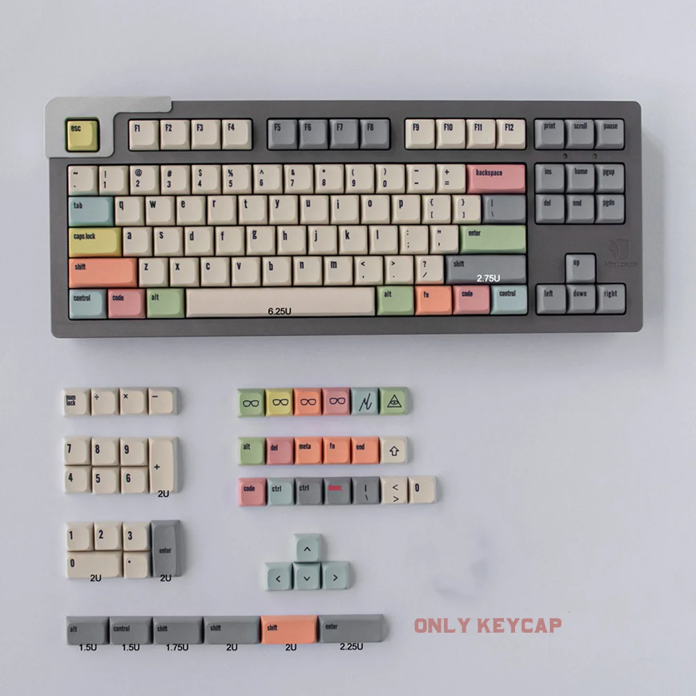 

Canvas Keycaps PBT Sublimation XDA Height Adaptable diy68 84 87 Mechanical Keyboard Replacement Keys