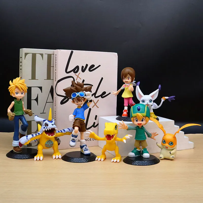 

Anime Digimon Yagami Taichi Agumon Gabumon Anime Action Figure Model Gifts Collectible Figurines for Kids Desktop Decoration