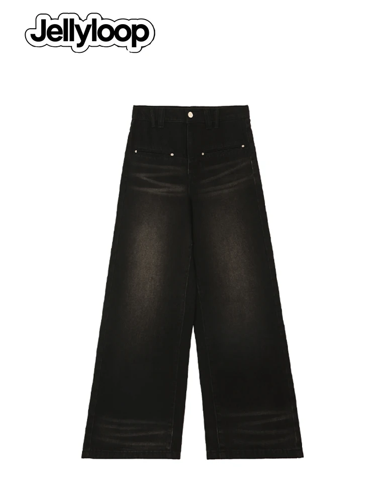 

2025 Autumn Winter Women's Dark Academia Denim Pants Japanese Y2K Baggy Wide Fit Boyfriend Jeans Harajuku Cowboy Streetwear