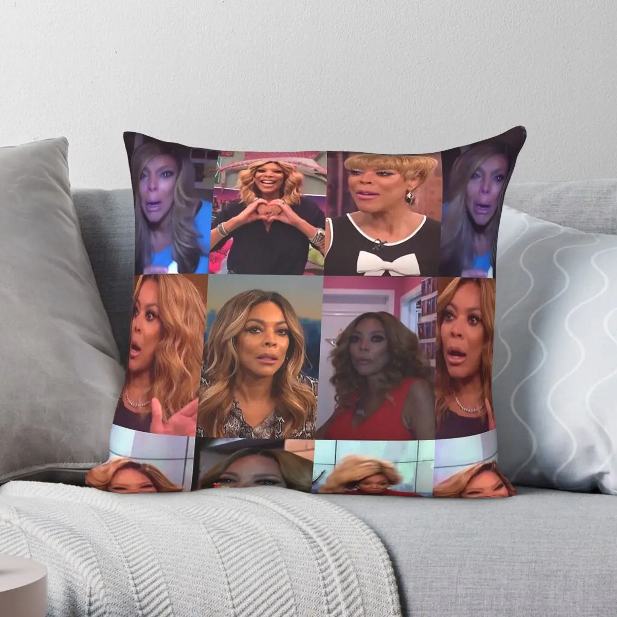 Wendy Williams Dula Peep Meme Square Pillowcase Polyester Linen Velvet Pattern Zip Decor Pillow Case Car Cushion Cover