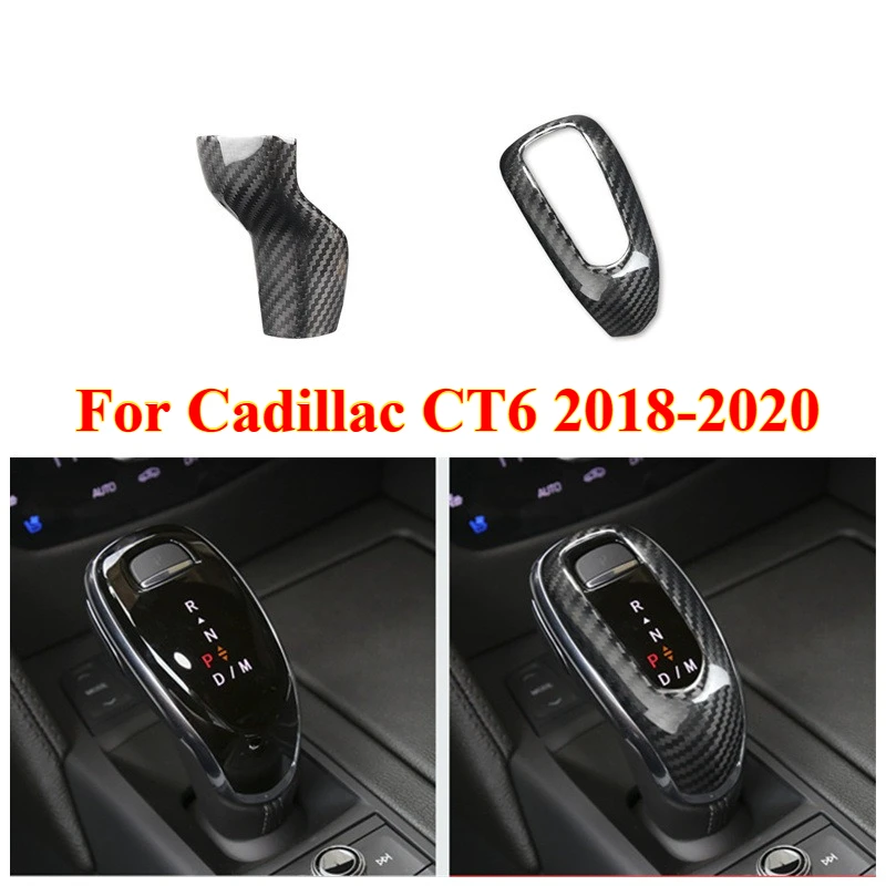 

1PCS Car Gear Head Lever Shift Knob Handle Cover Applicable To Cadillac CT6 2018-2020 Car Interior Accessories