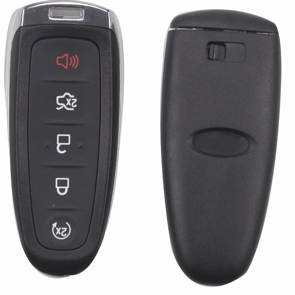 Jingyuqin 5 Buttons Smart Remote Car Key Case Cover Fob For Ford Explorer Edge Escape Flex Taurus 2011 2012 2013 2014 2015