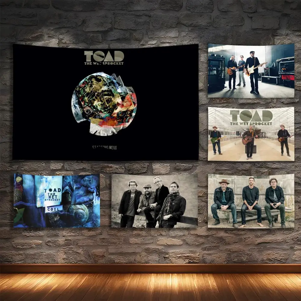 

TOAD THE WET SPROCKET Rock Tapestry Custom Living Bedroom Party Dormitory interior Wall bohemian Decoration Attached clip