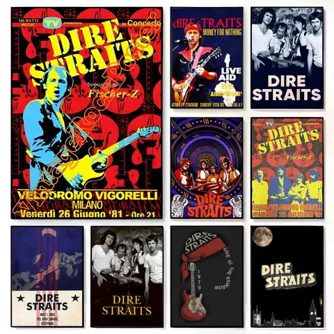 1PC D-Dire S-Straits Rock Band Poster American Film Mural Home Childrens Room Wall Decor Print