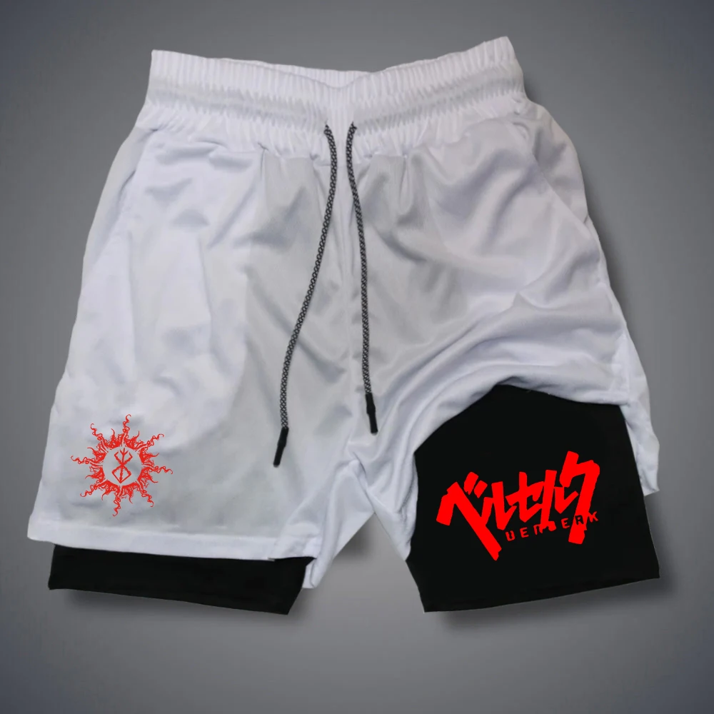 2-in-1-Kompressionsshorts für Herren, Fitnessstudio, Workout, Laufshorts mit Handytaschen, sportliche, schnell trocknende Activewear – Detail 6