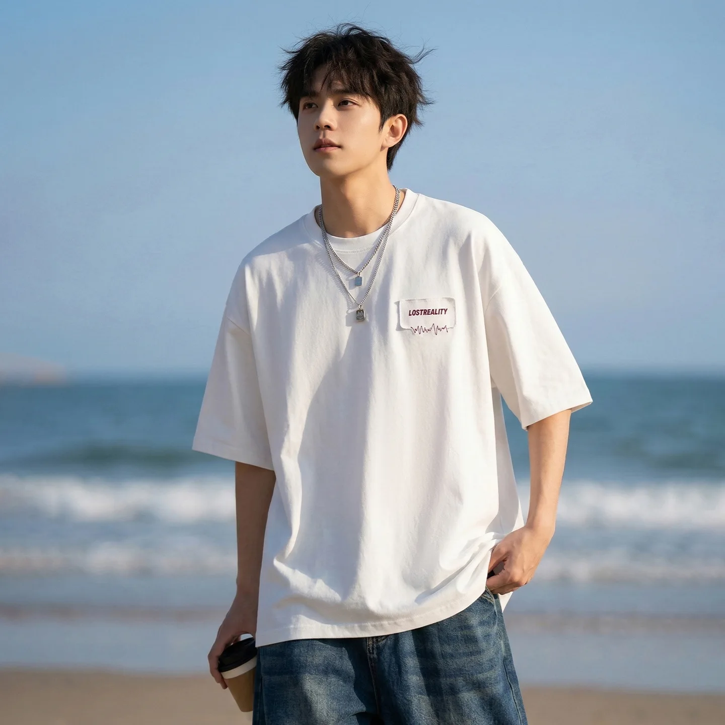 

Мужская винтажная футболка TFETTERS 2026 летняя, хлопковая, с коротким рукавом, круглым вырезом, оверсайз, с графическим принтом, в стиле колор-блок, на каждый день