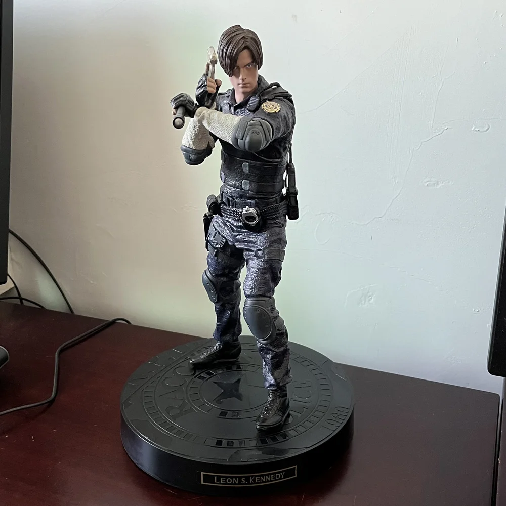 Biohazard Leon Scott Kennedy Anime Figure Brown Jacket Evil Police Game Model Toy Collection Birthday Gifts